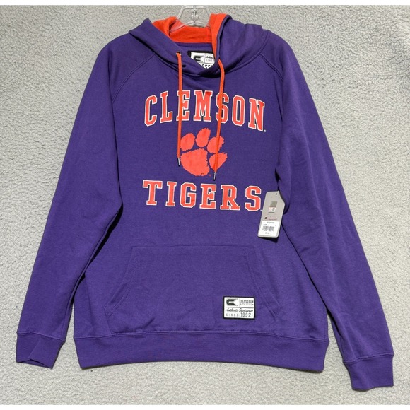 Colosseum Athletics Other - NEW Colosseum Clemson Tigers Pullover Fleece Hoodie Purple Mens Large